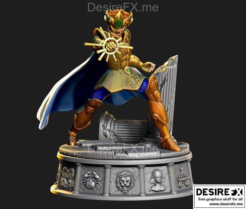 Aioria Lion 3D打印模型|Aioria Lion Diorama – 3D Print Model STL