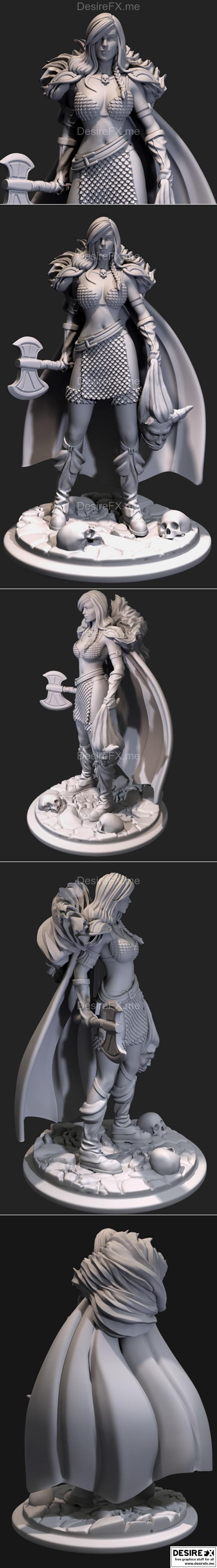 索尼娅 3D打印模型|Barbarian Sonya – 3D Print Model STL