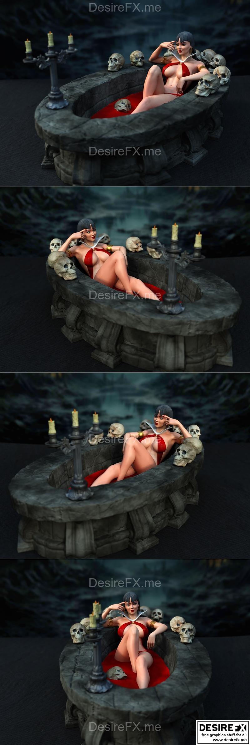 独家呈现——Vampirella 3D打印模型|Exclusive – Vampirella – 3D Print Model STL