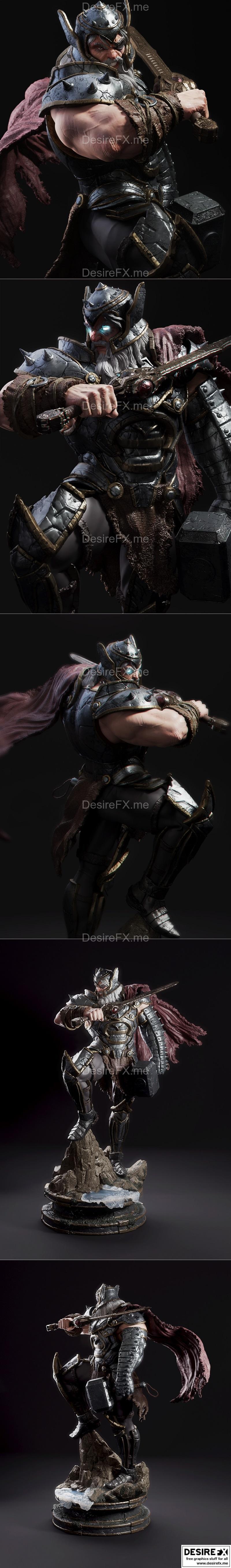 Ca 3d Studios – 亚瑟王之王——托尔 3D打印模型|Ca 3d Studios – King Thor – 3D Print Model STL
