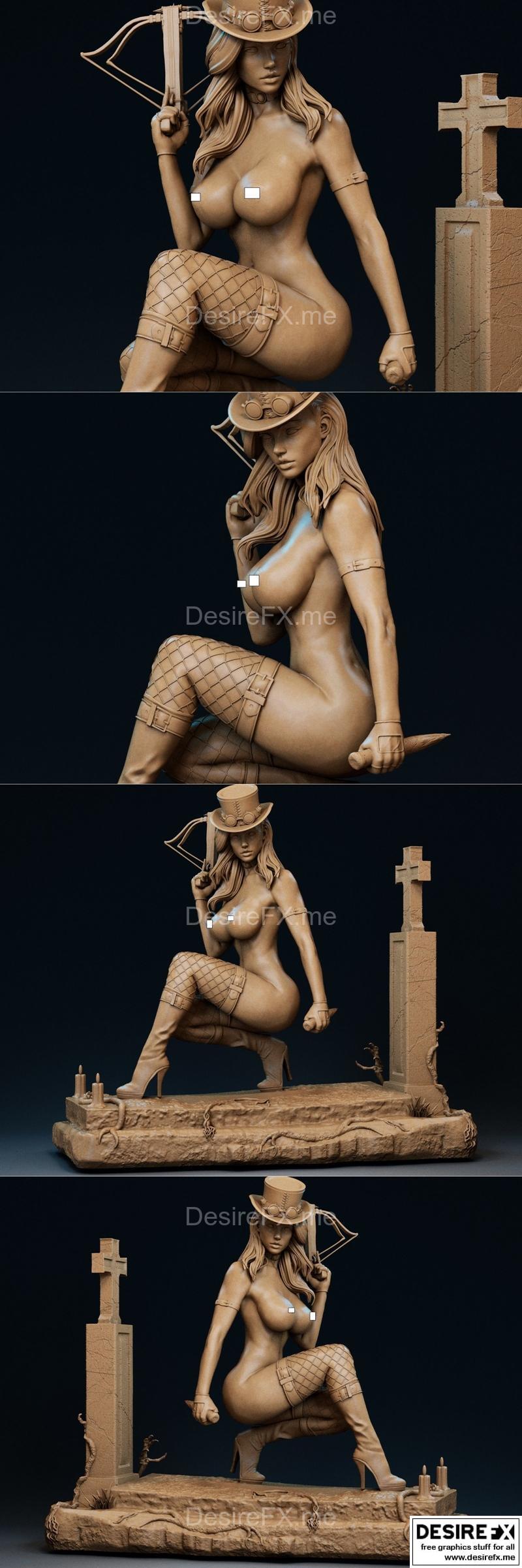 Ca 3d Studios - 莱丝莉·范·海辛 NSFW 3D打印模型|Ca 3d Studios – Liesel Van Helsing NSFW Version – 3D Print Model STL