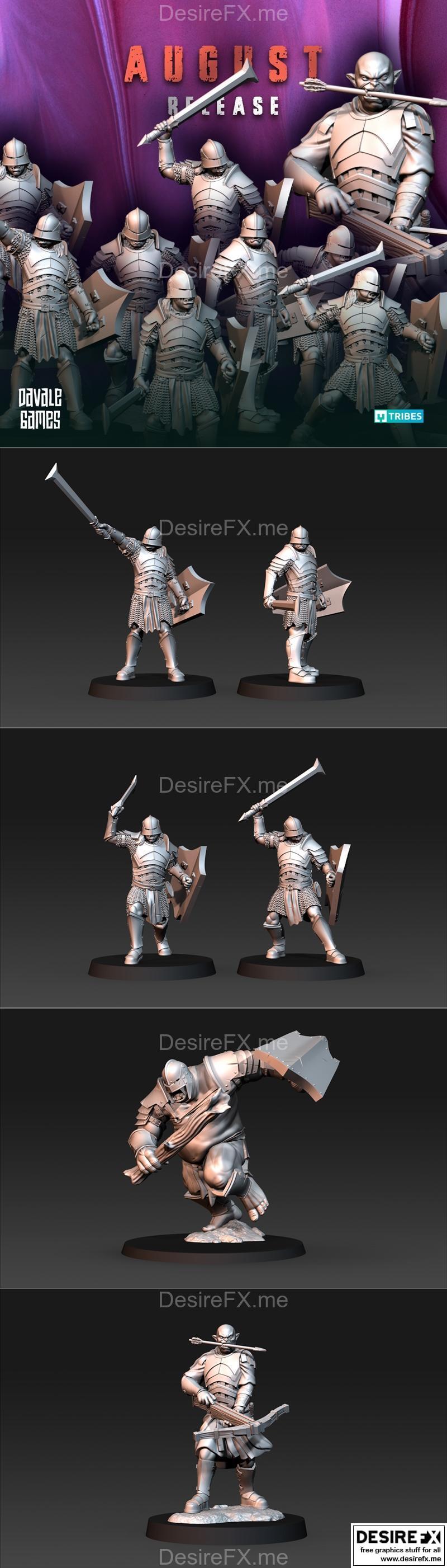 Davale Games 2023年3D打印模型：动漫游戏角色STL文件集|Davale Games August 2023 – 3D Print Model STL