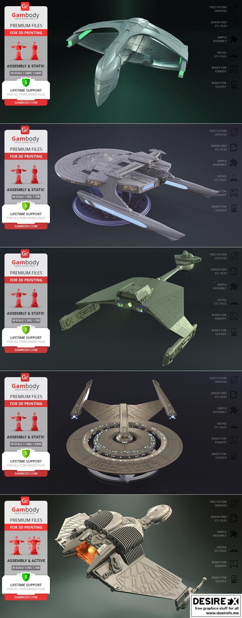 星战系列3D打印模型|Gambody – Star Trek Pack – 3D Print Model STL