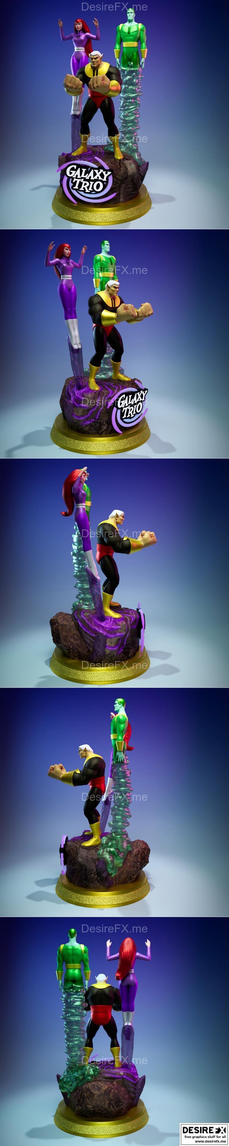 银河三件套——3D打印模型|Galaxy trio – 3D Print Model STL