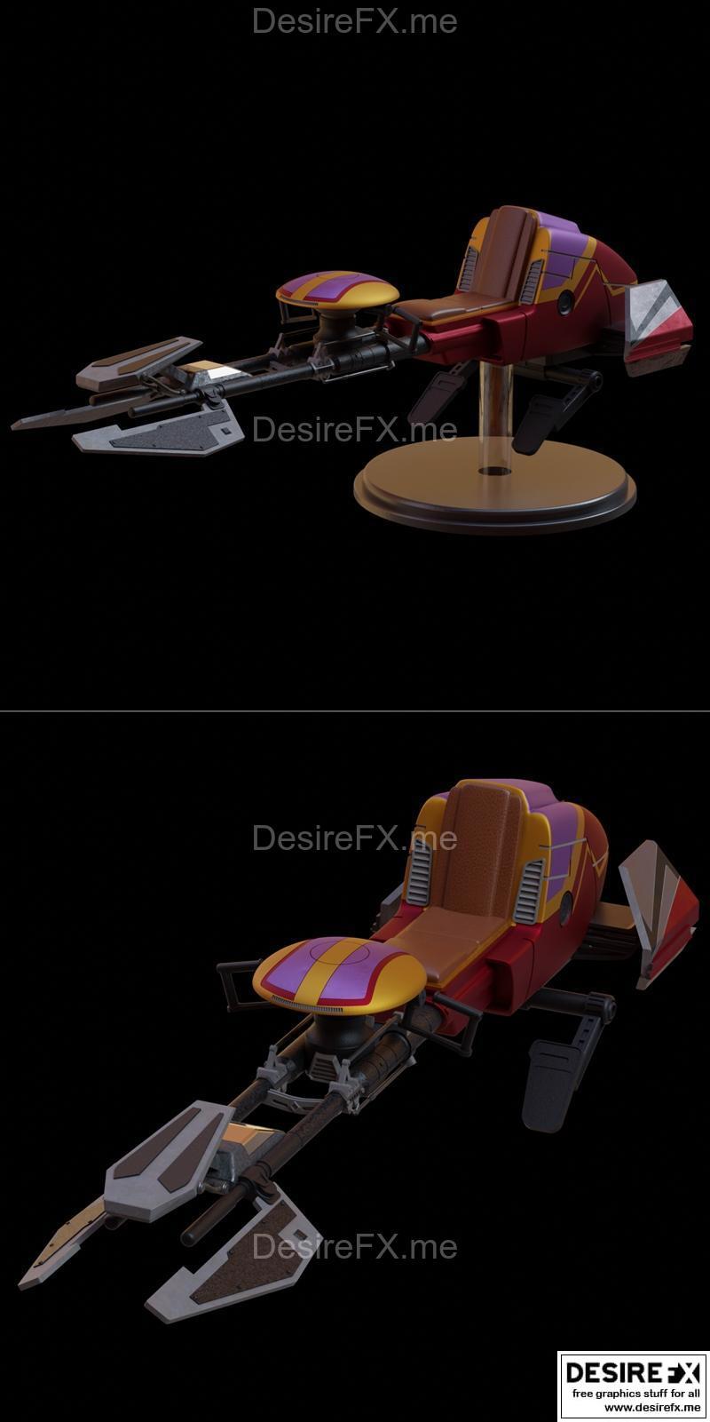 萨博速通者（阿索卡）3D打印模型|Sabines speeder (Ahsoka) – 3D Print Model STL