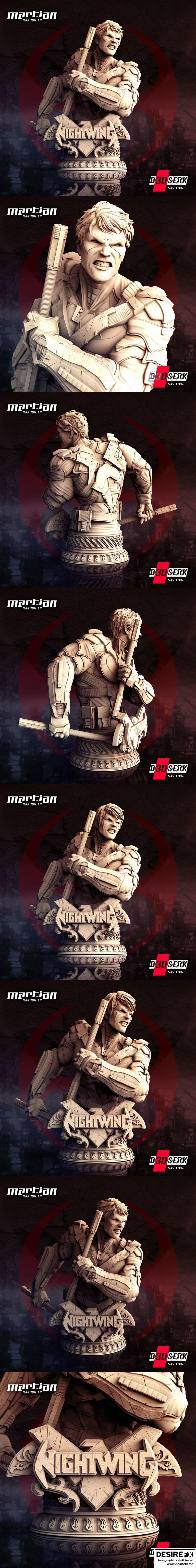 B3DSERK工作室夜翼雕像3D打印模型|B3DSERK Studios – Nightwing – Dick Grayson – DC Comics – 3D Print Bust