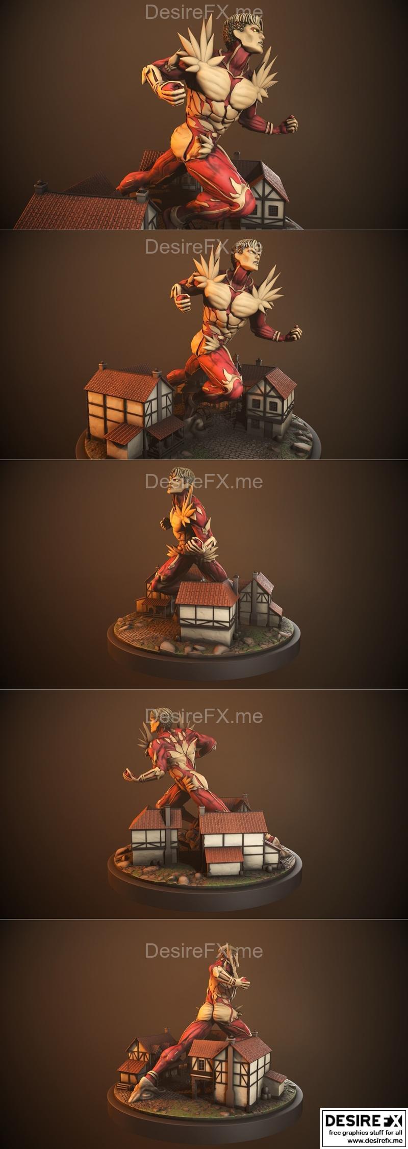 反击的装甲巨人——Attack on Titan 3D打印模型|Reiner Armored Titan – Attack on Titan – 3D Print Model STL