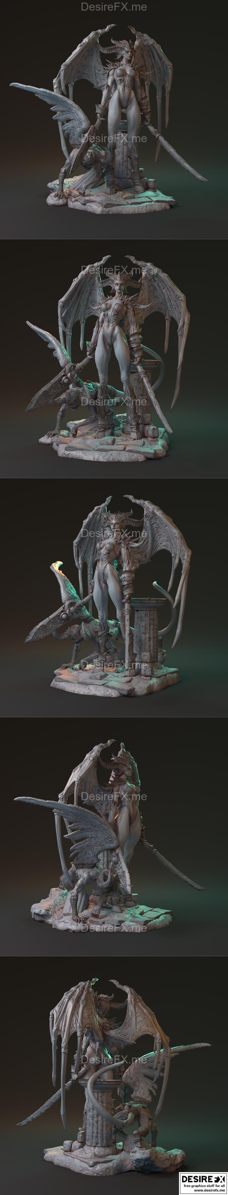 MythReal Games - 曼纳肯艾特丽丝 - 3D打印模型|MythReal Games – Manakane Aytress – 3D Print Model STL