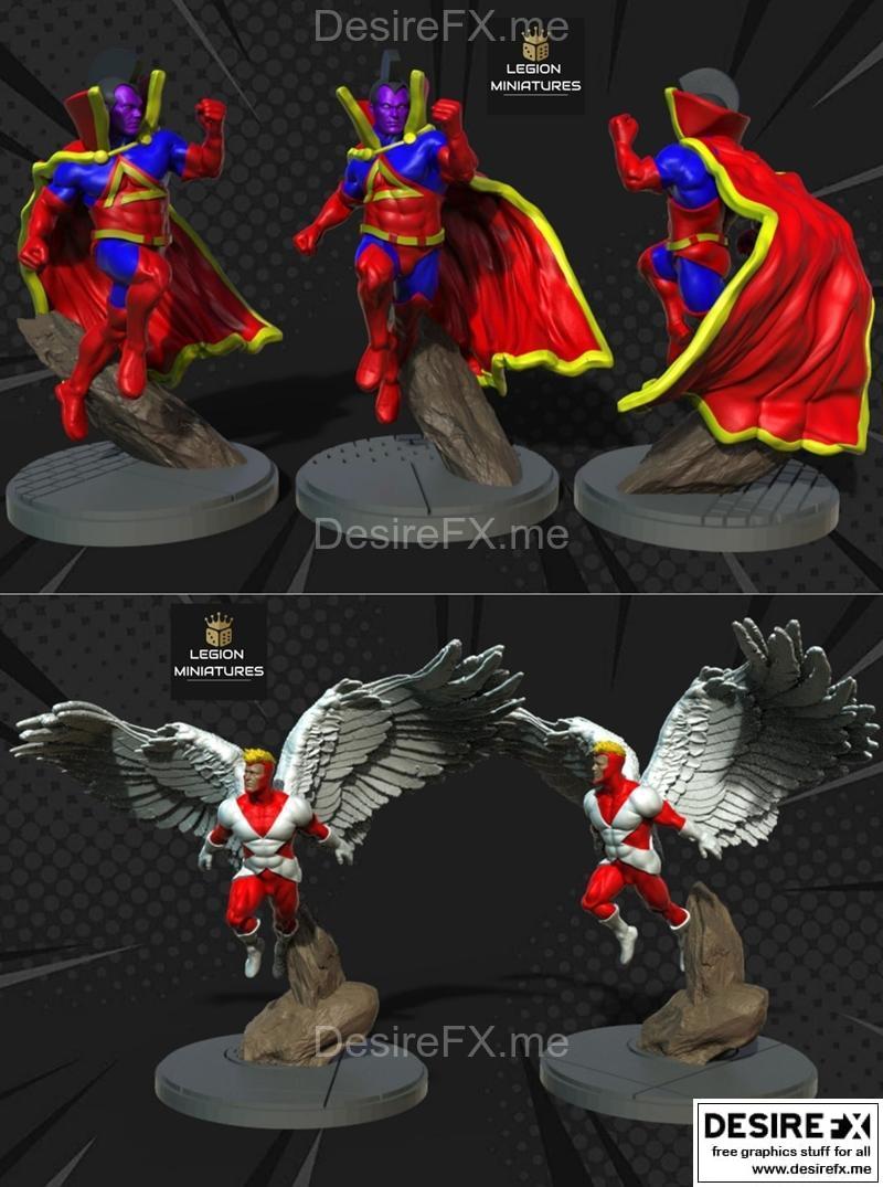 军团微型模型 3D打印战士与天使角色模型|Gladiator and Angel by Legion Miniatures – 3D Print Model STL