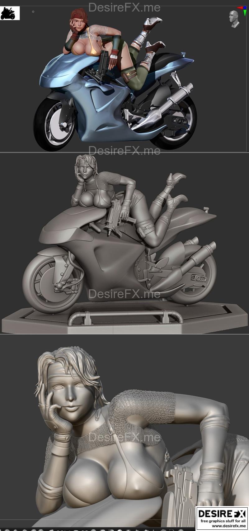 Jesse骑行模型3D打印版|Jesse on Bike – 3D Print Model STL