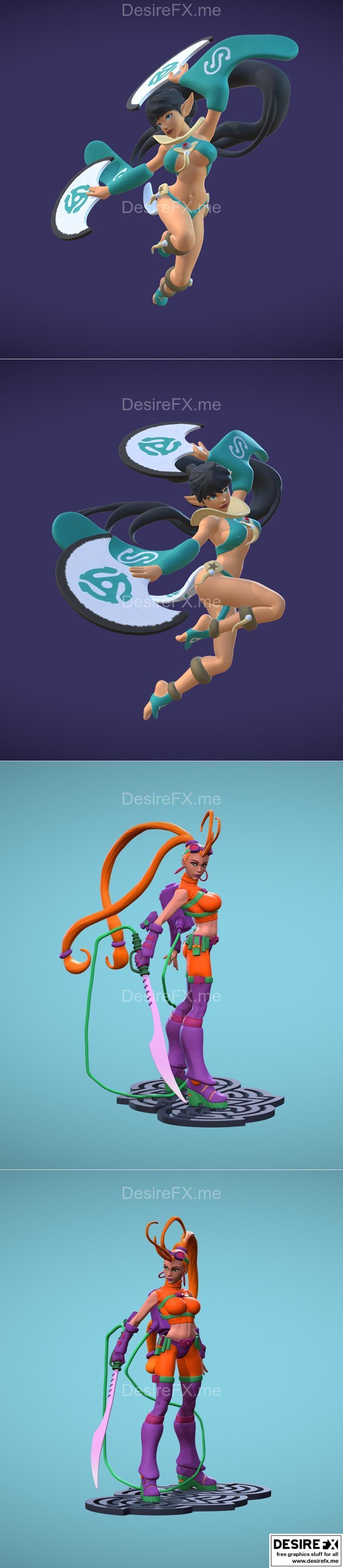 Fangirl与HyperJen 3D打印模型|Fangirl and HyperJen – 3D Print Model STL