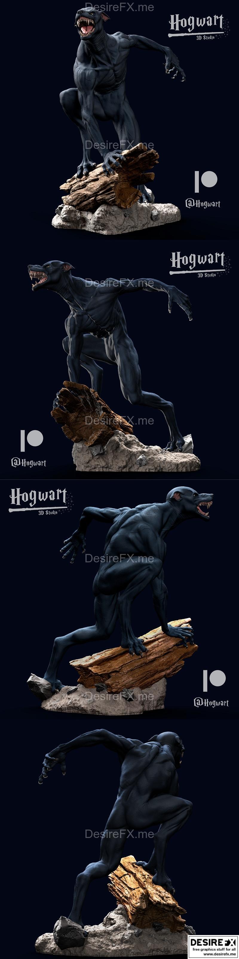 狼人卢平3D打印雕塑模型|Hogwart – Werewolf Lupin Sculpture – 3D Print Model STL
