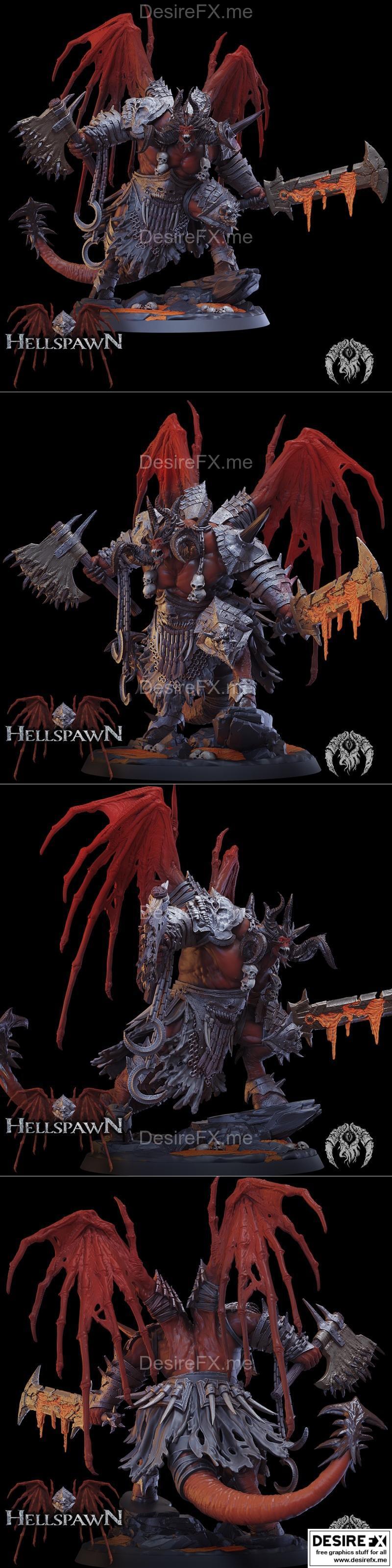 Bestiarum迷你模型：地穴领主3D打印雕塑|Bestiarum Miniatures – Pit Lord – 3D Print Model STL