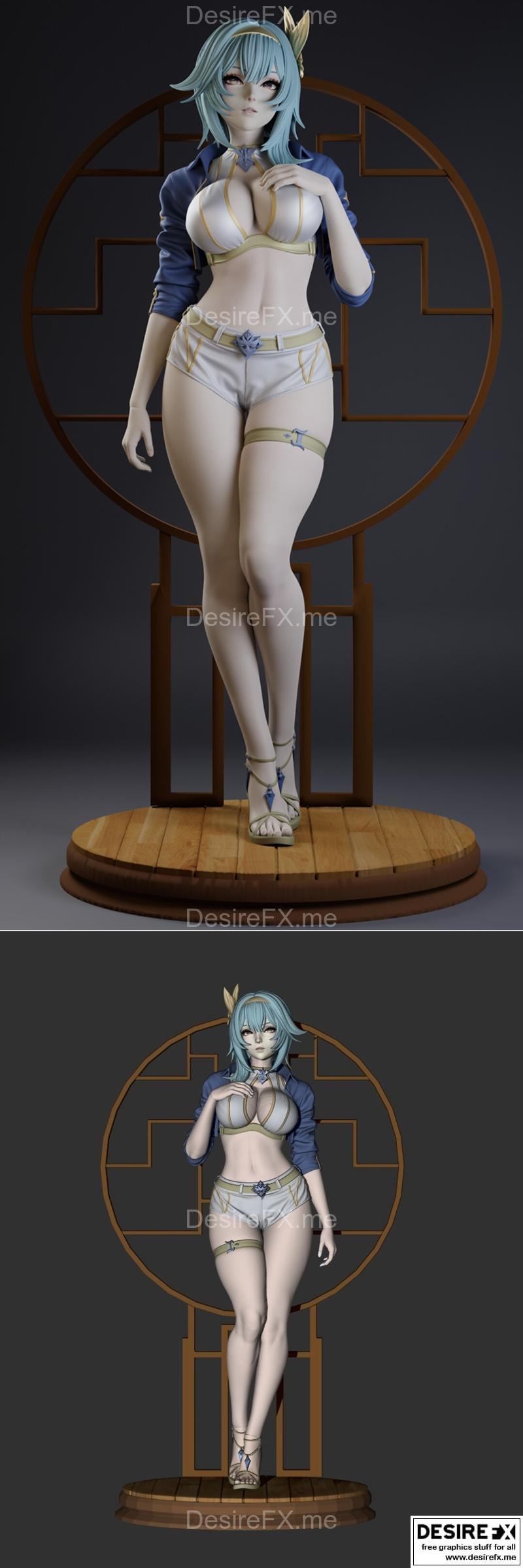 Eula夏日系列3D打印模型|Eula Summer – 3D Print Model STL