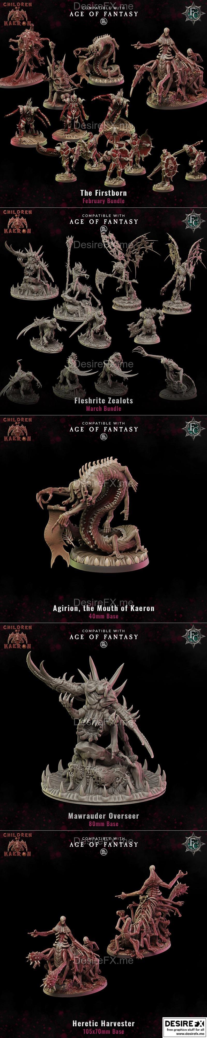 Fleshcraft工作室二月到三月3D打印模型：动漫游戏角色STL文件集|Fleshcraft Studio February – March 2023 – 3D Print Model STL