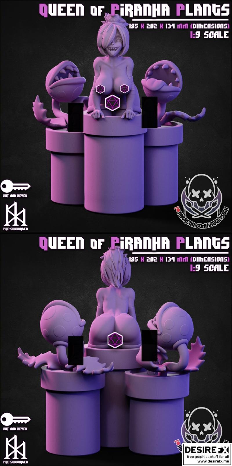 Jigglystix - 玄武花 - 3D打印模型|Jigglystix – Queen of Piranha Plants – 3D Print Model STL