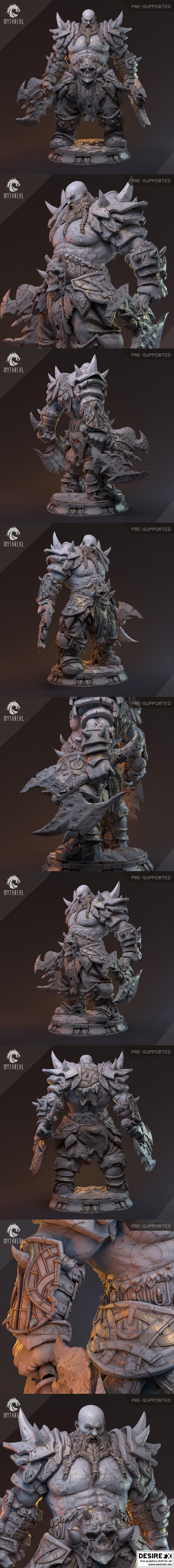 Mythreal Games《夜狼部落》英格·瑟德 3D打印模型|Mythreal Games – Night Wolf Tribe – Ing Thurd – 3D Model Print