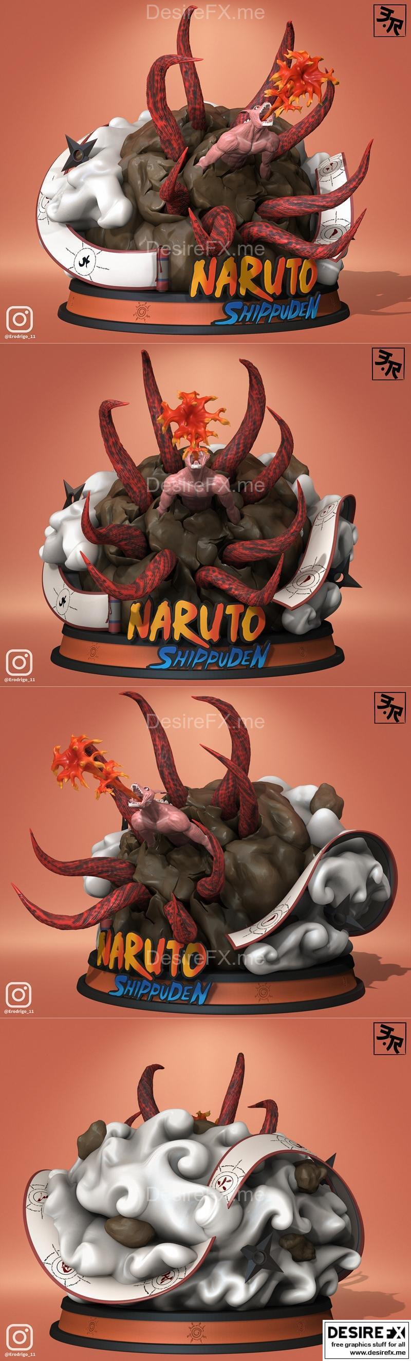 卡卡西八尾查克拉 Naruto 3D打印模型|Kurama Kyuubi 8 Tails Naruto – 3D Print Model STL