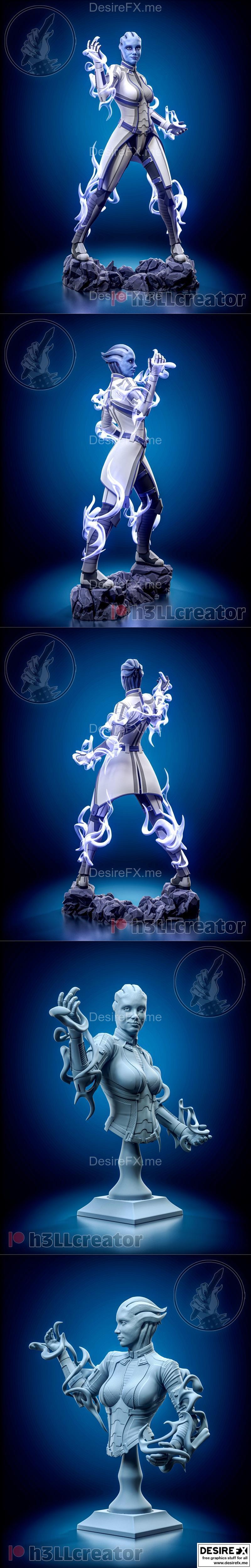 H3LL创作组 - 利亚拉重制版 - 3D打印模型|H3LL Creator – Liara Remake Bonus – 3D Print Model STL