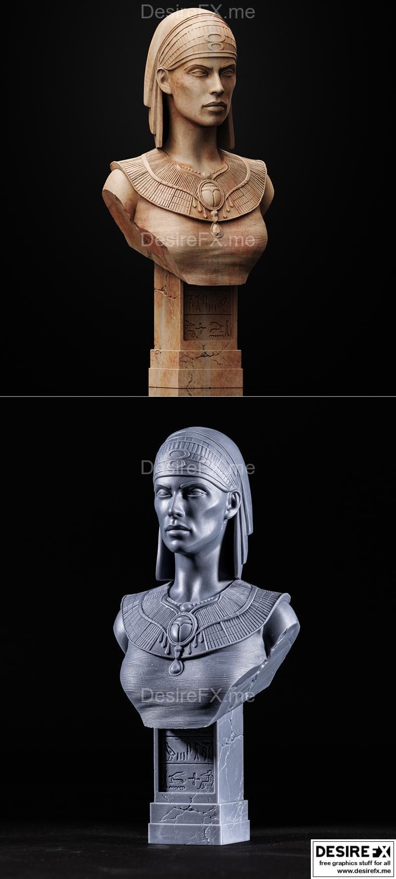 塞莎雕像 3D打印模型 STL|Seshat Bust – 3D Print Model STL