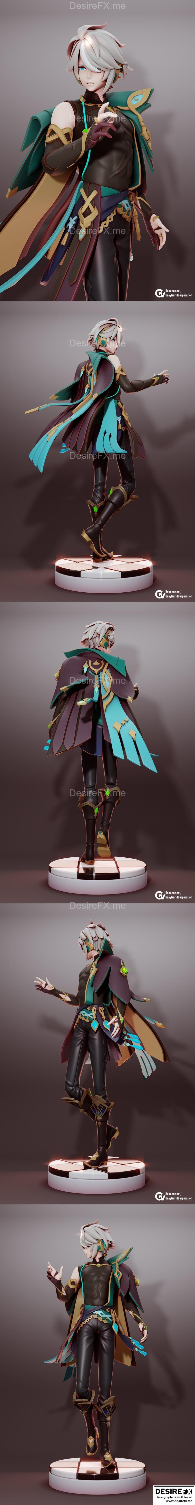 Alhaitham 3D打印模型|Alhaitham – 3D Print Model STL