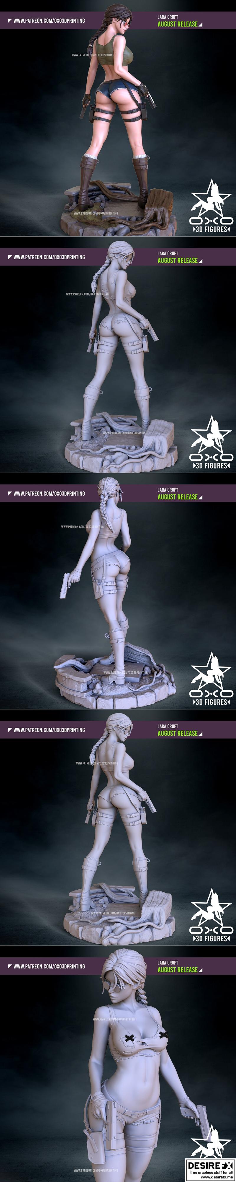 Tomb Raider 莱拉·克罗夫特 3D打印模型|OXO3D – Lara Croft from Tomb Raider – 3D Print Model STL