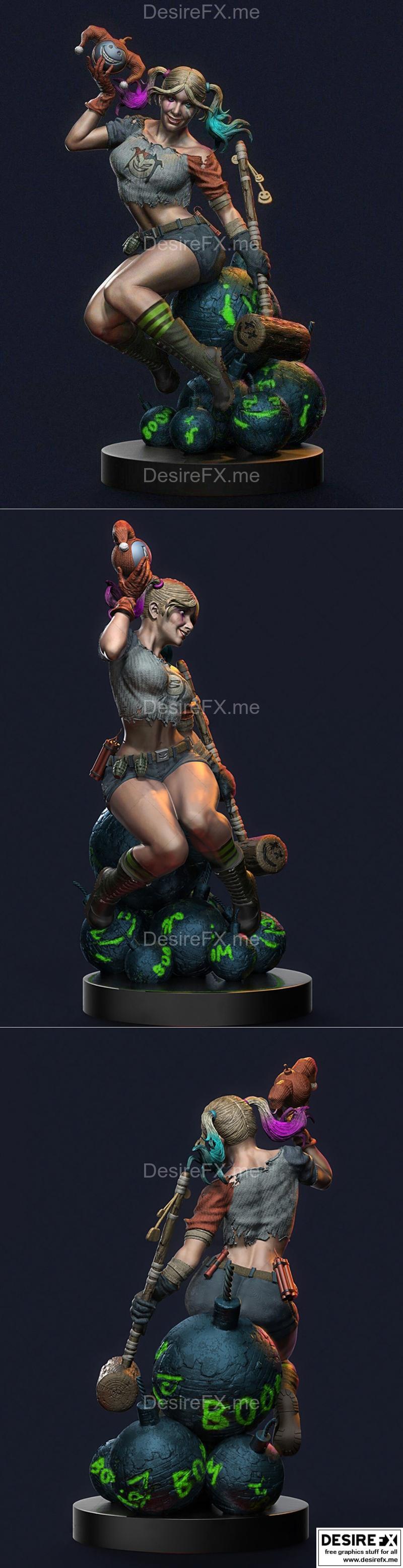 哈莉奎因 3D打印模型|Harley Quinn – 3D Print Model STL