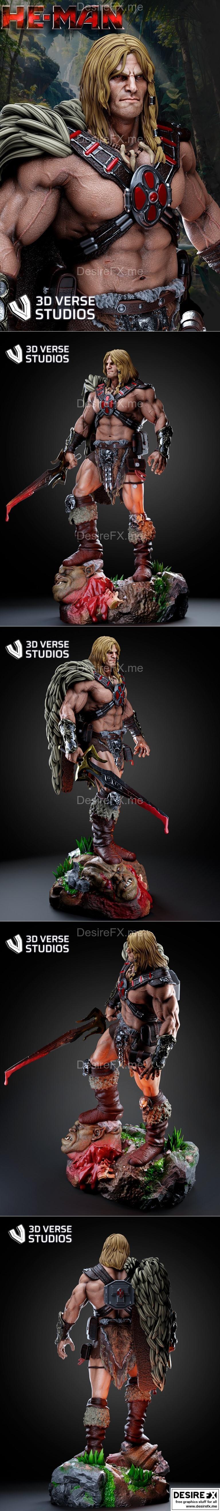 3D打印模型：He-Man角色雕塑|3d Verse Studios – He-Man – 3D Print Model STL
