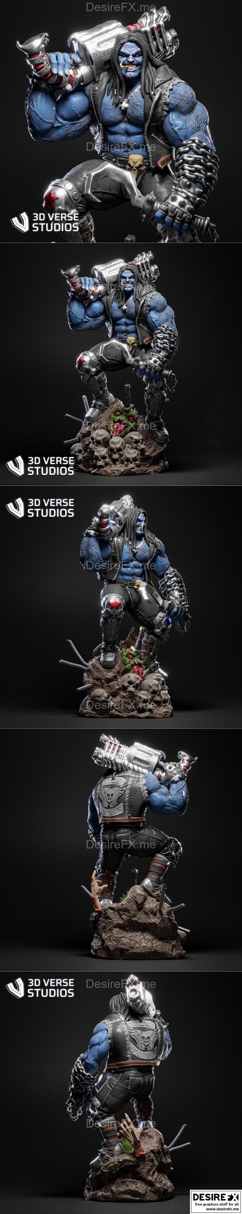 3D打印模型：Lobo角色动漫游戏角色精品还原|3D Verse Studios – Lobo – 3D Print Model STL