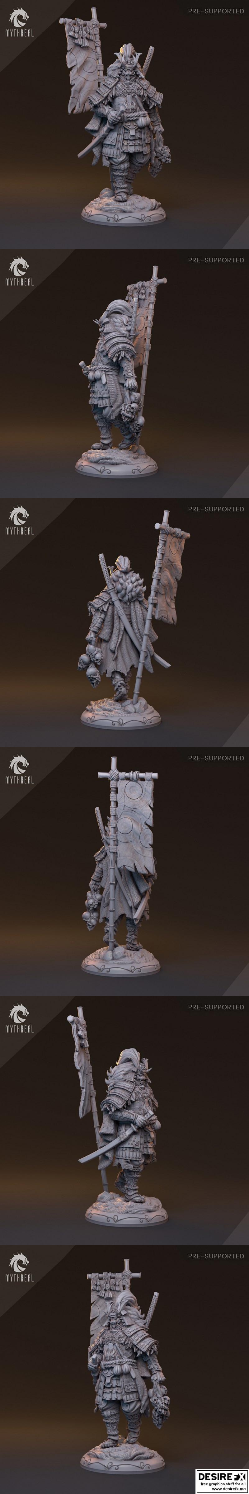 我的幻想游戏 - 神秘之族 - 麻生志 3D打印模型|Mythreal Games – Kogarashi Clan – Masoeshi – 3D Model Print STL