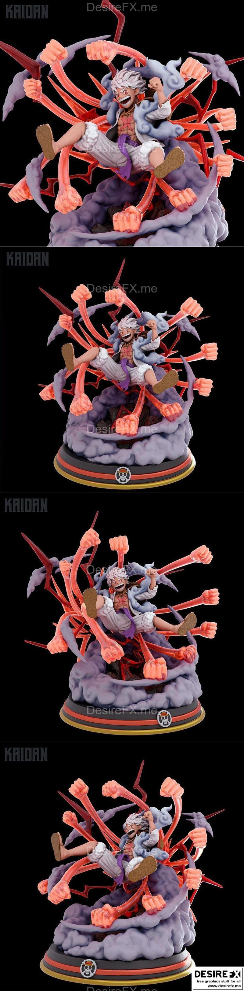 《海贼王 Luffy 装备5 3D打印模型》|Monkey D Luffy Gear 5 – One Piece – 3D Print Model STL