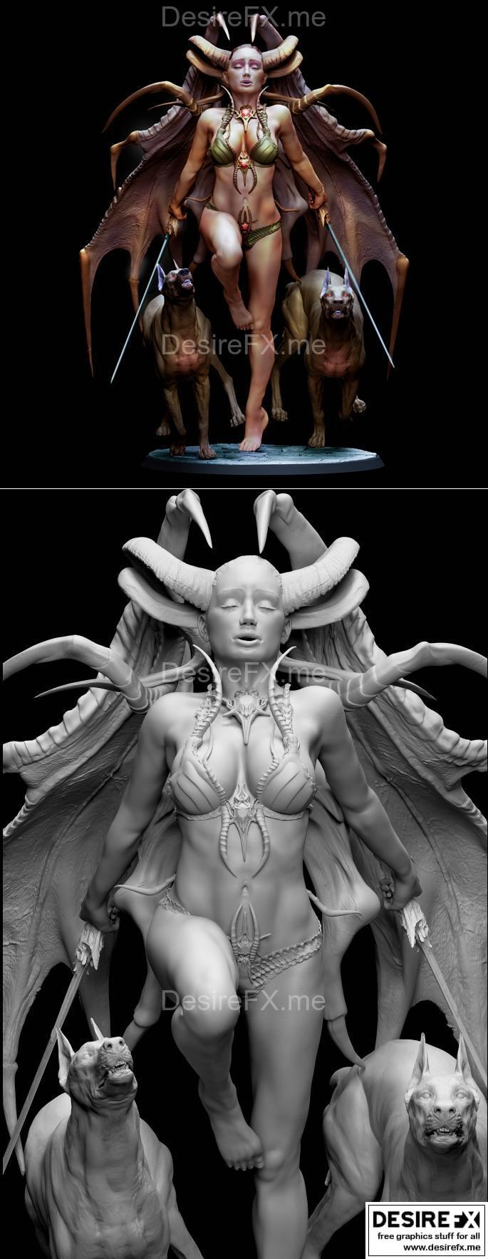 Printomancer - 狗狗相伴 3D打印模型|Printomancer – Abere with dogs – 3D Print Model STL