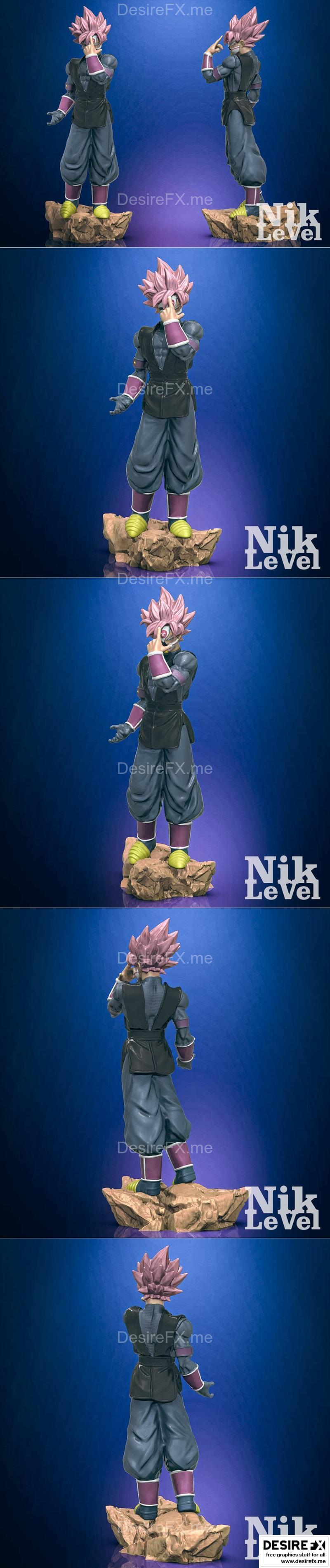 龙珠超赛亚人玫瑰 3D打印模型|Black Son Goku Super Saiyan Rose Dragon Ball – 3D Print Model STL