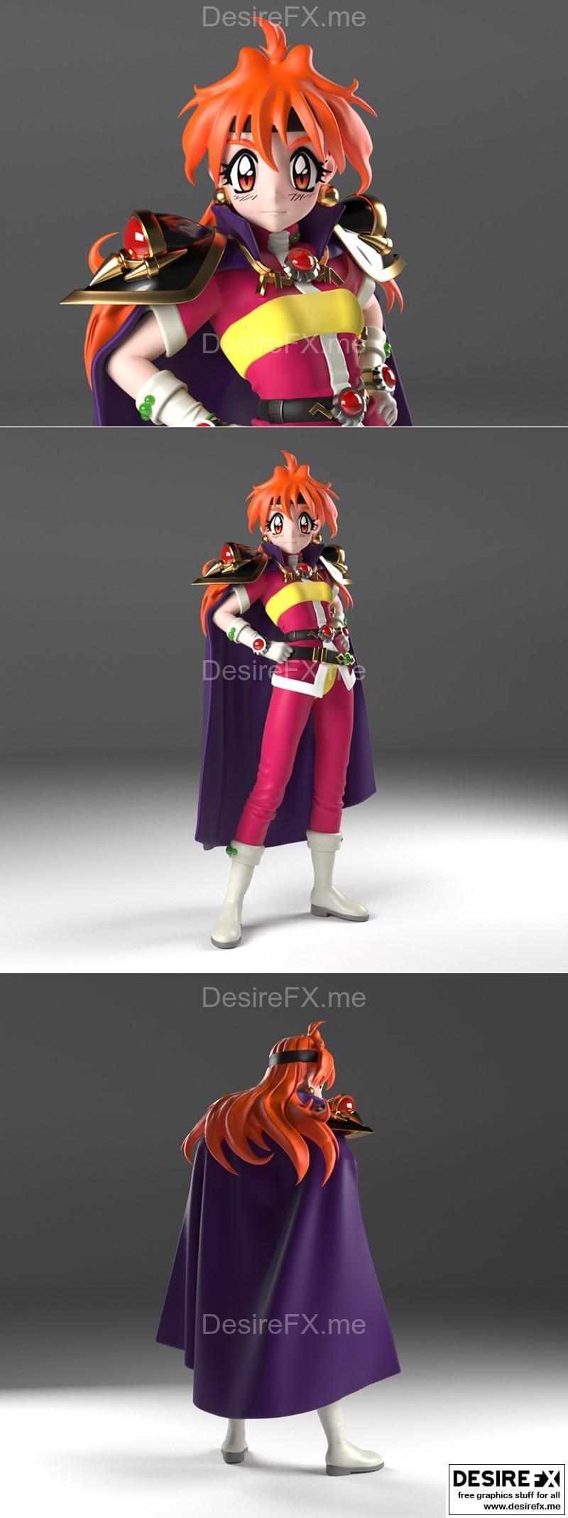 Slayers - 林娜·逆向 - 3D打印模型|Slayers – Lina Inverse – 3D Print Model STL