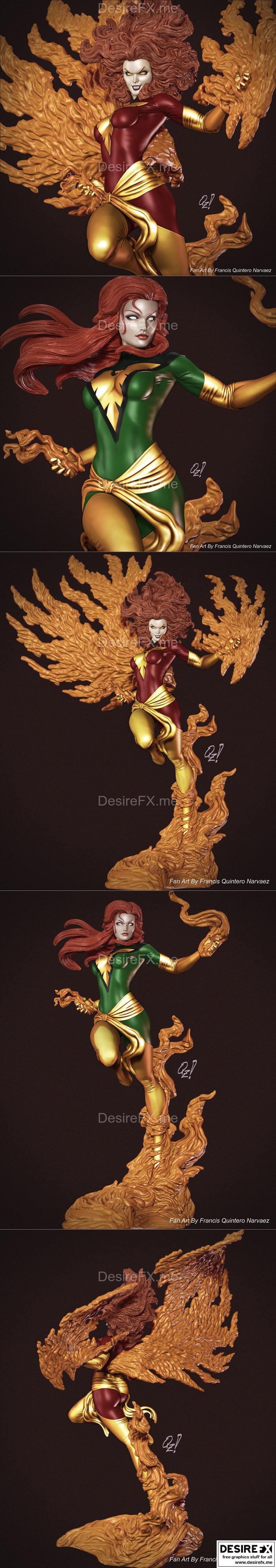 暗黑飞蛾 3D打印模型|Dark Phoenix (Philip Tan Comic Book Artist Style) – 3D Print Model STL