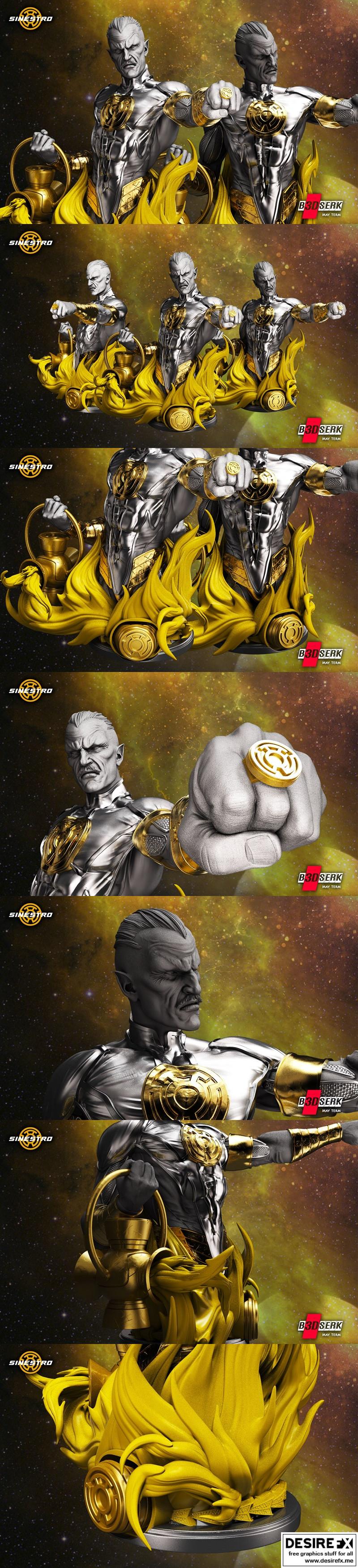 B3DSERK工作室 - 纳撒尼尔·埃斯克斯 - 3D打印雕像模型|B3DSERK Studio – Mister Siniestro – Nathaniel Essex – Marvel Comics – 3D Print Bust