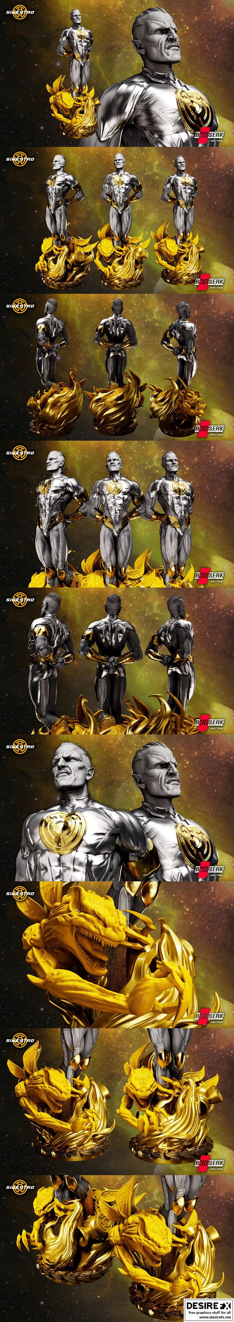 B3DSERK工作室 - 纳撒尼尔·埃克斯 - 3D打印雕像|B3DSERK Studio – Mister Siniestro – Nathaniel Essex – Marvel Comics – 3D Print Statue