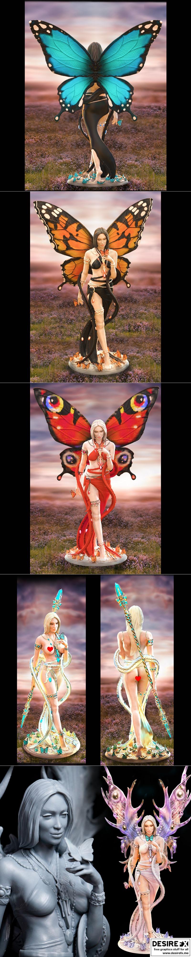 印魔师—阿特利亚 3D打印模型|Printomancer – Athalia NSFW variants, The Winged Sorceress model – 3D Print Model STL