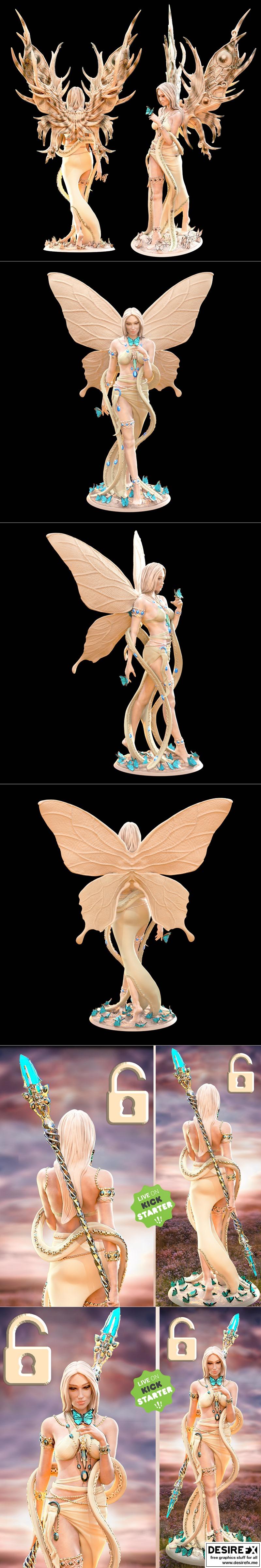 印魔师—阿特利亚 3D打印模型|Printomancer – Athalia NSFW variants, The Winged Sorceress model – 3D Print Model STL
