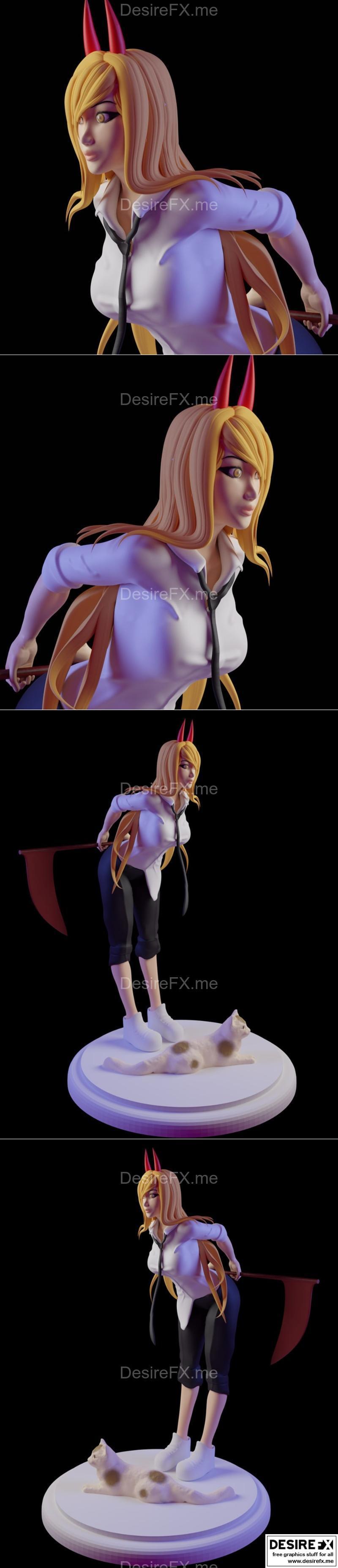 chainsaw man 力量 3D打印模型|Chainsaw Man – Power – 3D Print Model STL