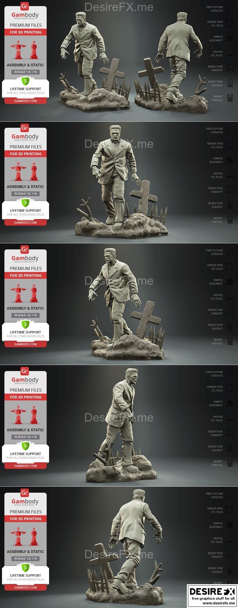 Gambody - 哈利波特 - 魔兽模型3D打印版|Gambody – Frankenstein Monster – 3D Print Model STL