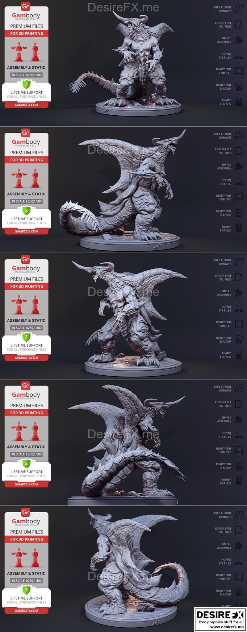 Gambody - 拜根巨兽 - 3D打印模型|Gambody – Bagan Kaiju – 3D Print Model STL