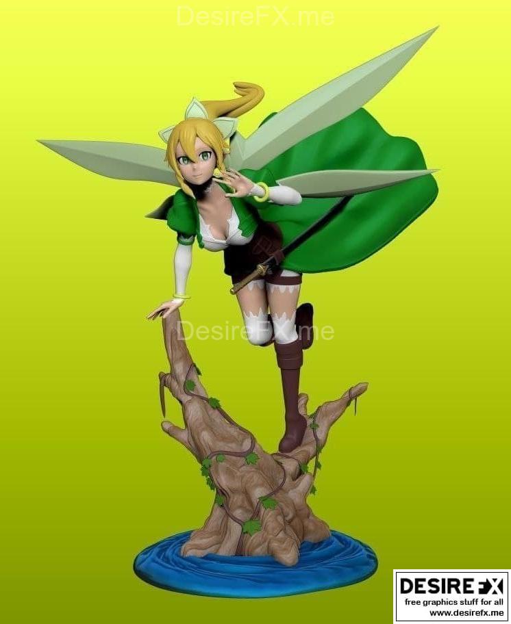 Leafa - 3D打印模型 - 动漫游戏角色模型|Leafa – 3D Print Model STL