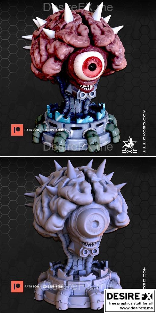 梅托德母脑——3D打印模型|Metroid Mother Brain – 3D Print Model STL