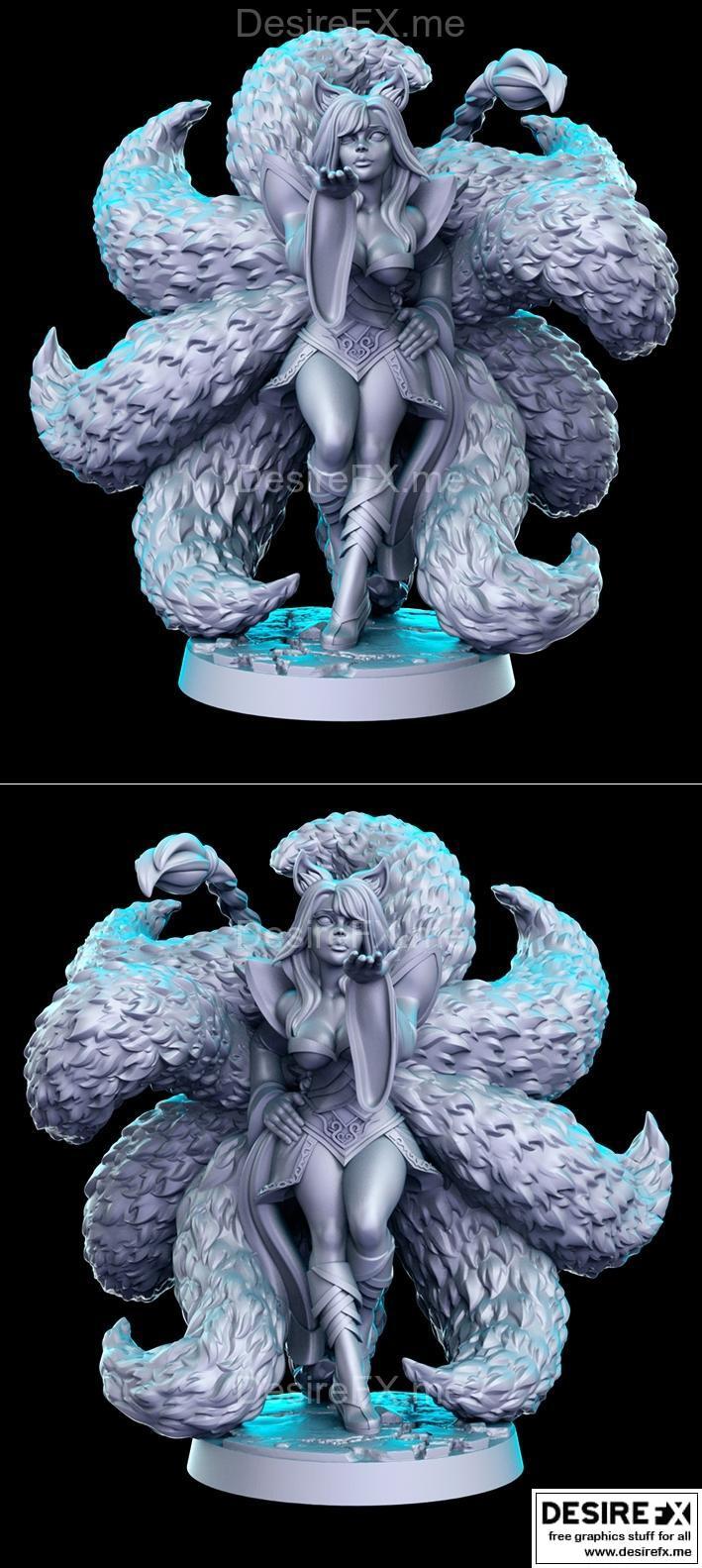 Ahri 3D打印模型|Ahri – League of Legends – 3D Print Model STL