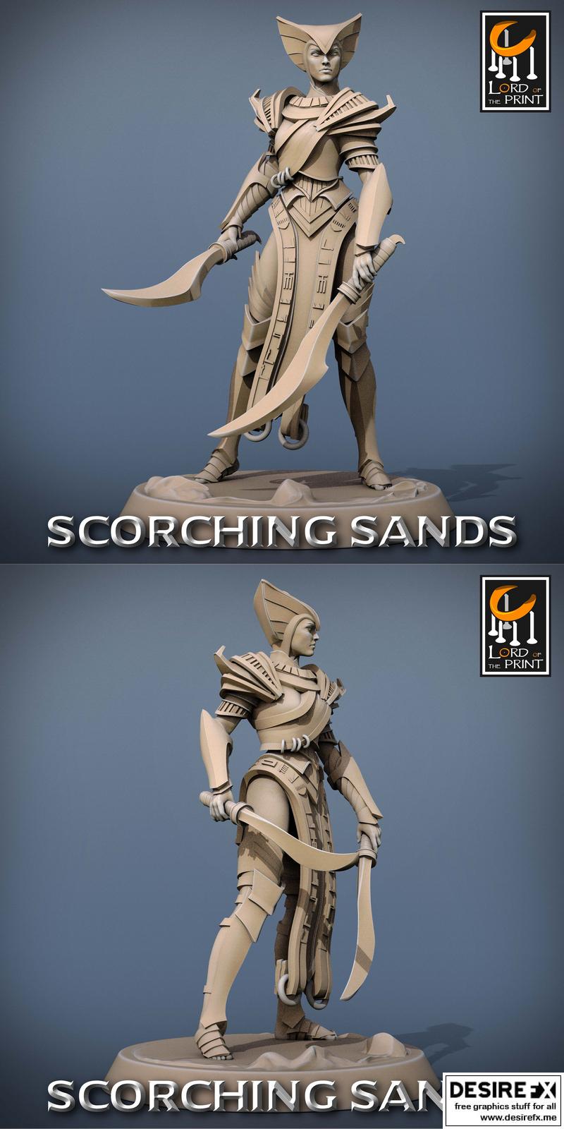 埃及士兵战斧立式3D打印模型|Lord of the Print – Scorching Sands – Egyptian Soldier Khopesh Stand – 3D Print Model