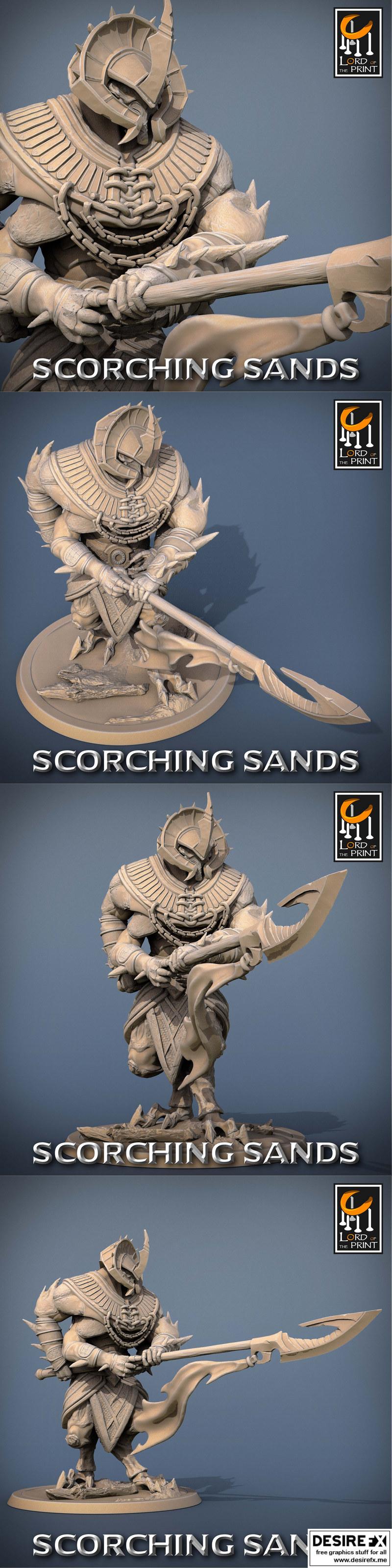 打印狂潮：沙暴之境·蝗虫矛攻击3D模型|Lord of the Print – Scorching Sands – Locust Spear Attack – 3D Print Model