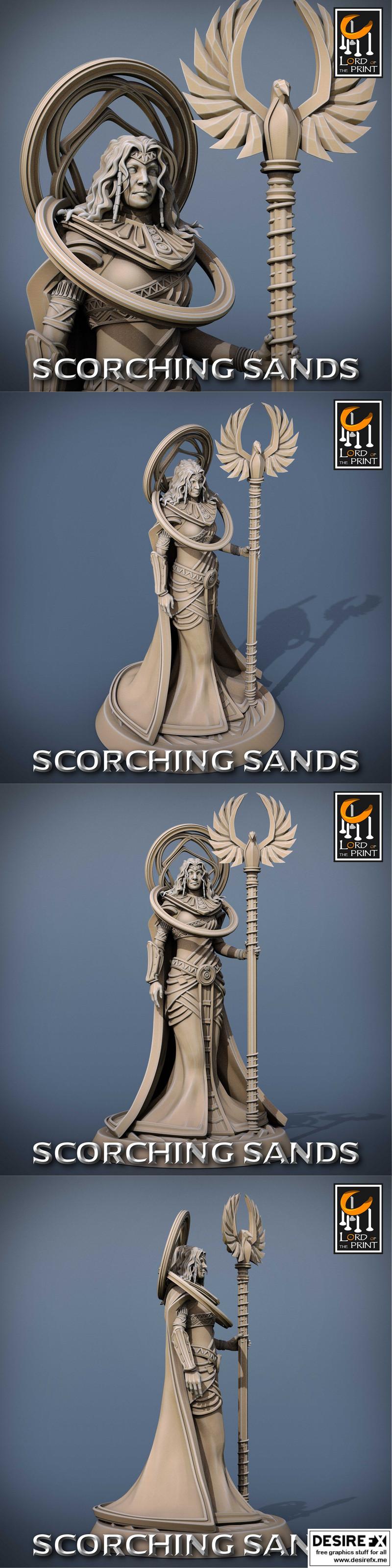 焚沙之印——埃及公主 3D打印模型|Lord of the Print – Scorching Sands – Egyptian Princess Head – 3D Print Model