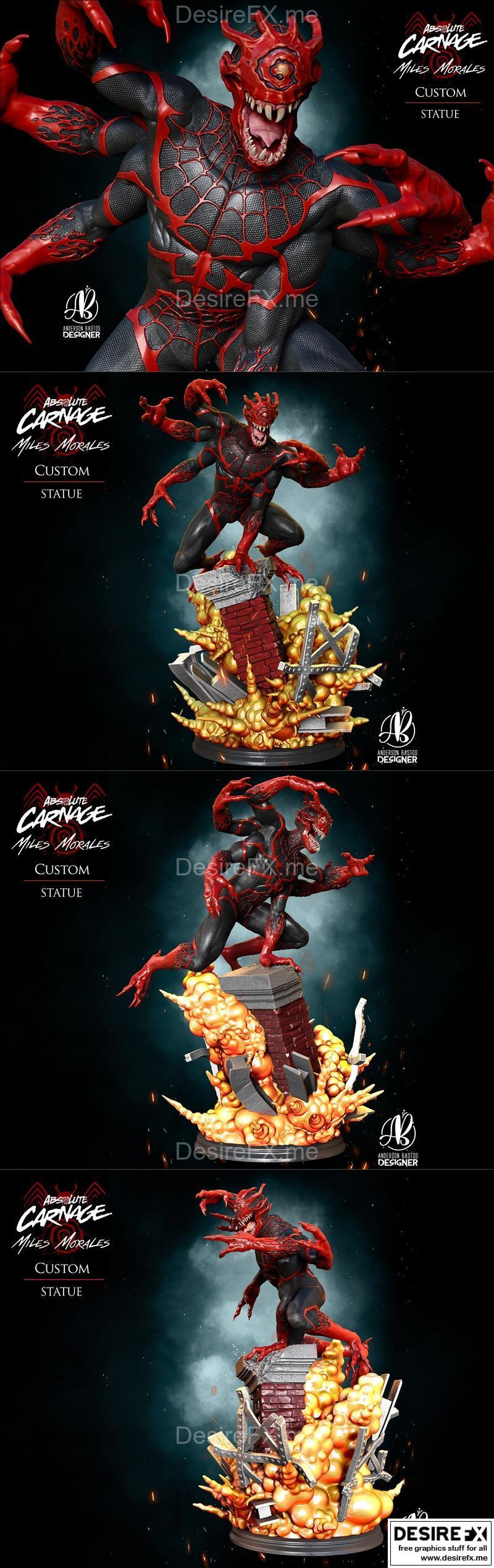 绝对狂暴——迈尔斯·莫拉莱斯 3D打印模型|Absolute Carnage – Miles Morales – 3D Print Model STL