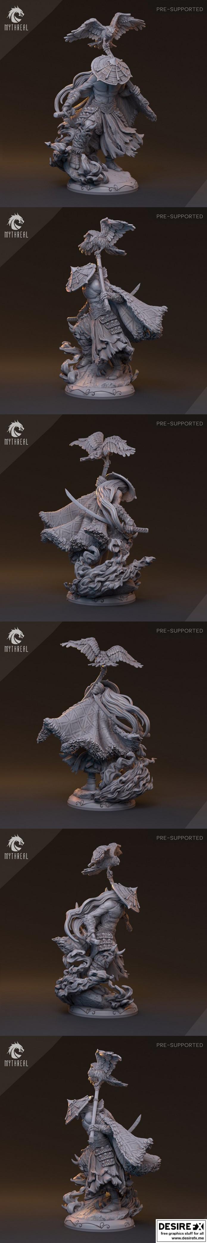 MythReal Games《洗牌之族》角色3D打印模型|MythReal Games – Washi-No-Acuma – Kogarashi Clan – 3D Print Model STL